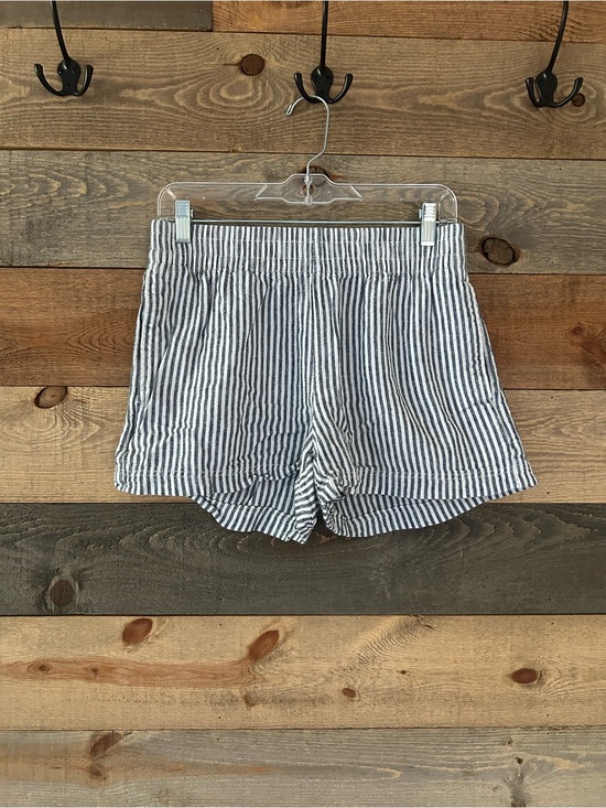 Old Navy Pants - Old Navy Blue & White Striped High-Waist Women's Shorts Size M